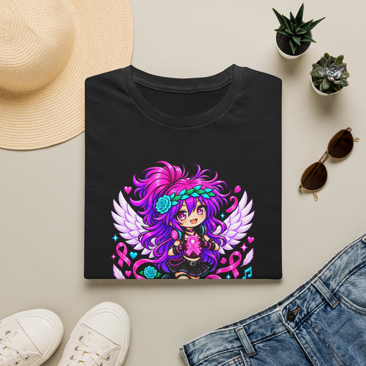 My Wings Stand in Pink Graphic T-Shirt