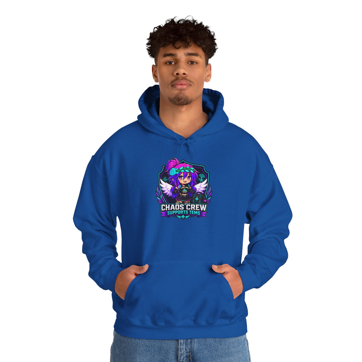 Chaos Crew Anime Skull Hoodie - 'Chaos Crew' Gaming Streetwear