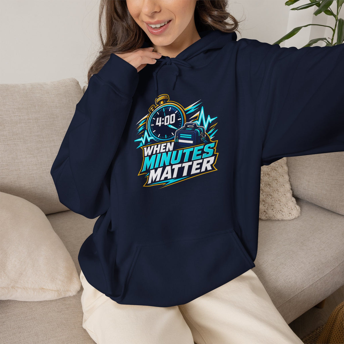 When Minutes Matter Hoodie - Emergency Response & First Responder Awareness Sweatshirt