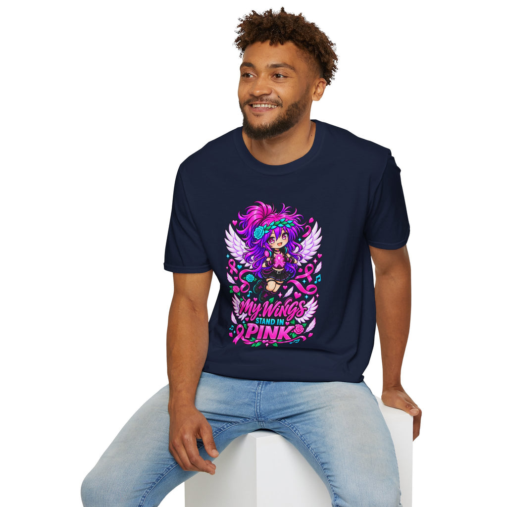 My Wings Stand in Pink Graphic T-Shirt
