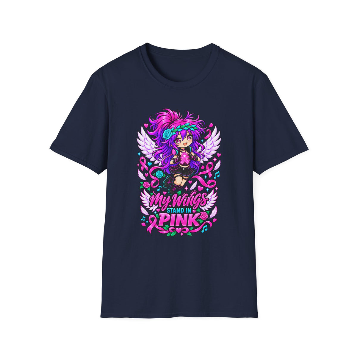 My Wings Stand in Pink Graphic T-Shirt