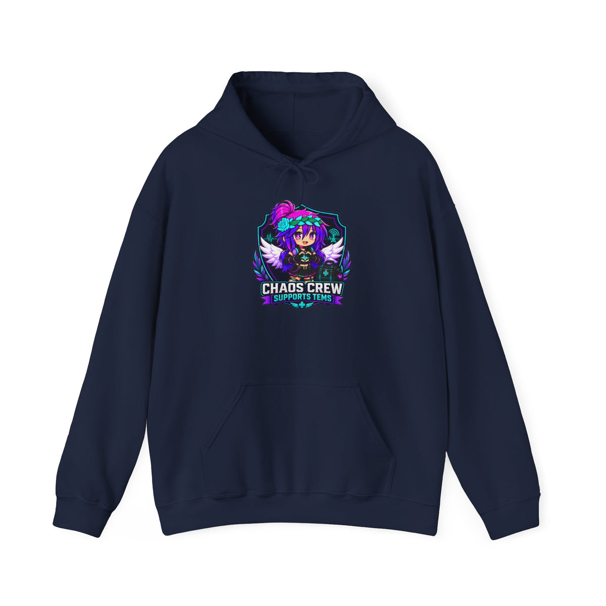 Chaos Crew Anime Skull Hoodie - 'Chaos Crew' Gaming Streetwear