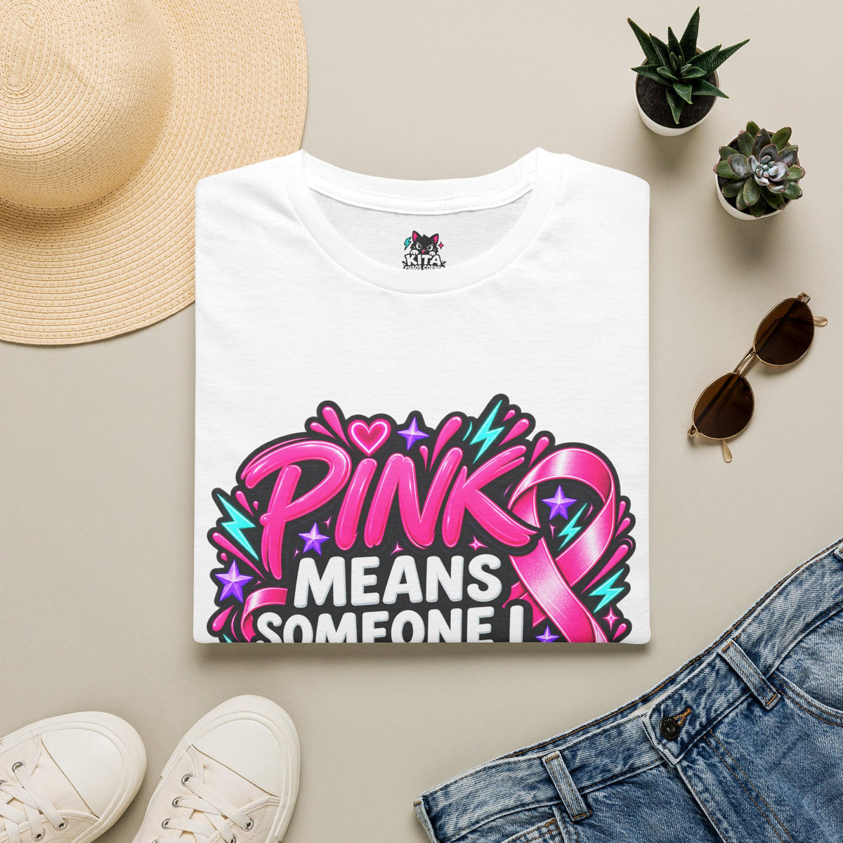 Pink Means Someone I Love Graphic T-Shirt