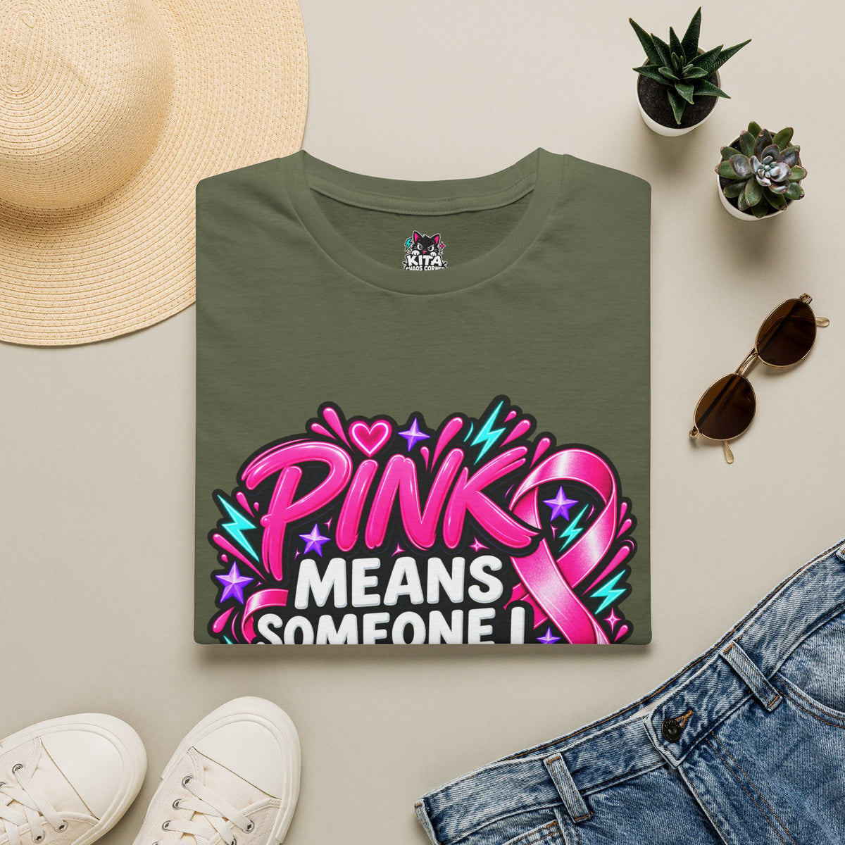 Pink Means Someone I Love Graphic T-Shirt