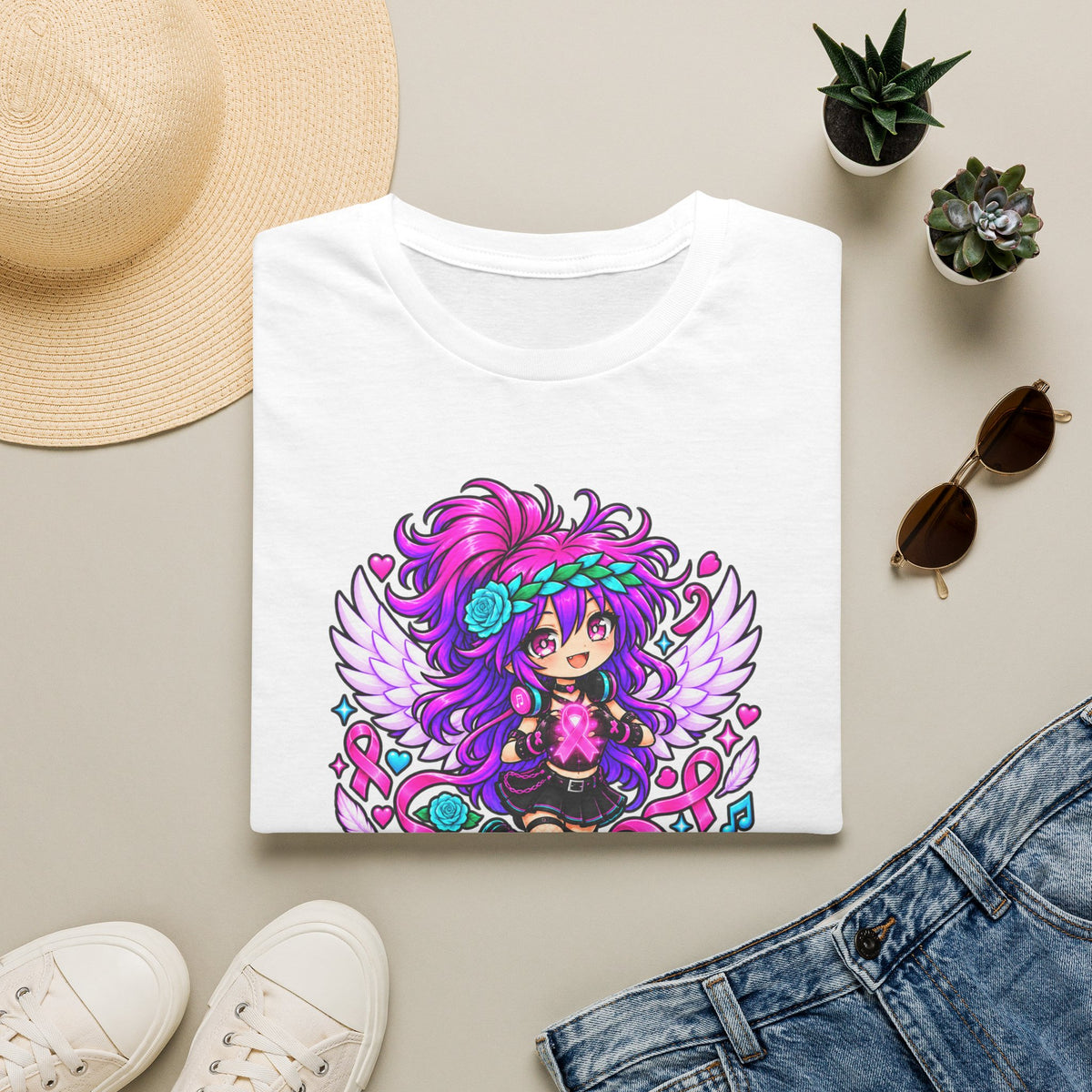 My Wings Stand in Pink Graphic T-Shirt