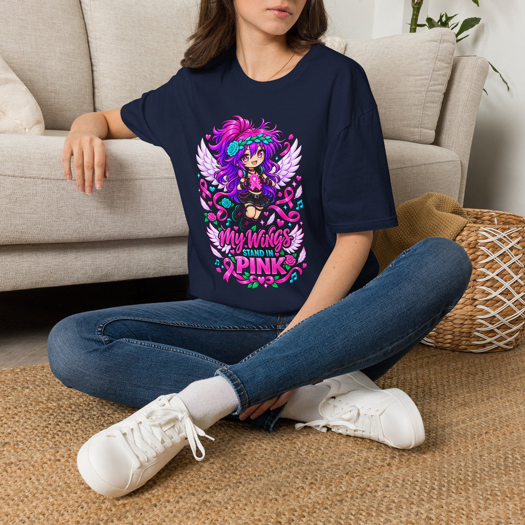 My Wings Stand in Pink Graphic T-Shirt
