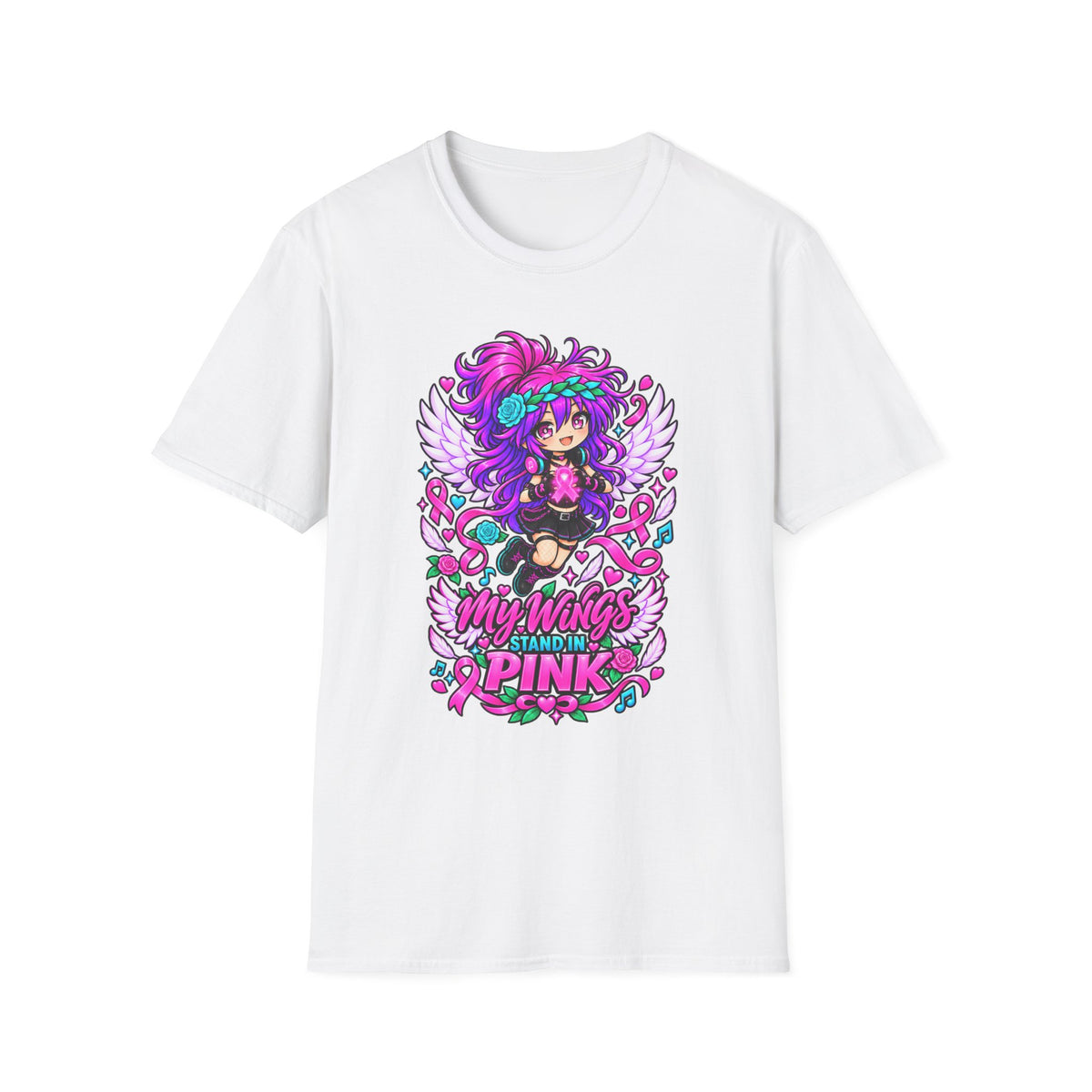 My Wings Stand in Pink Graphic T-Shirt