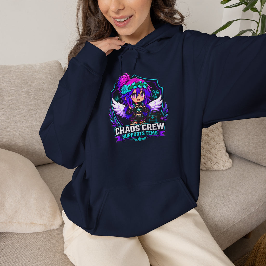 Chaos Crew Anime Skull Hoodie - 'Chaos Crew' Gaming Streetwear