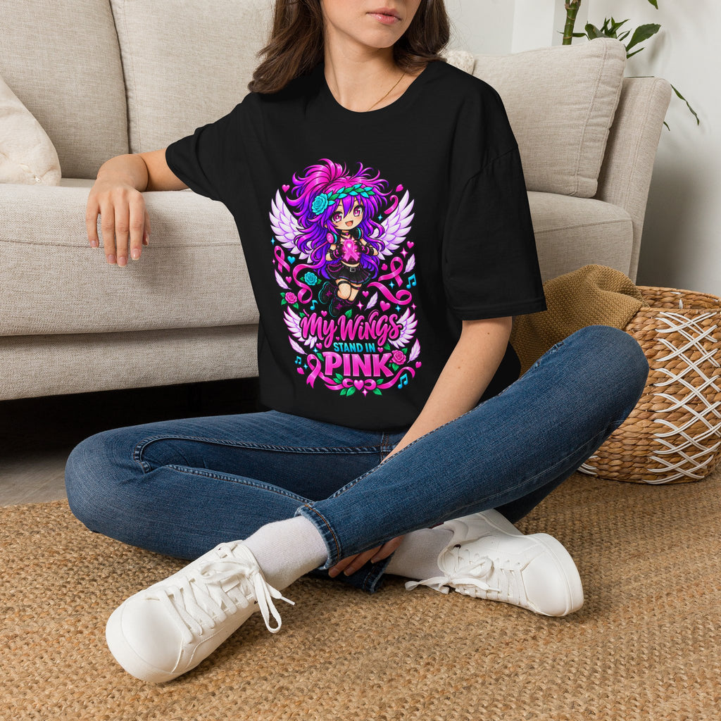 My Wings Stand in Pink Graphic T-Shirt
