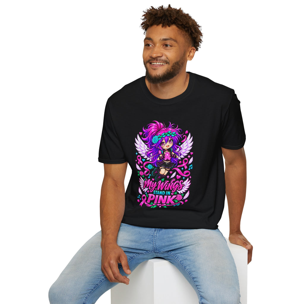 My Wings Stand in Pink Graphic T-Shirt