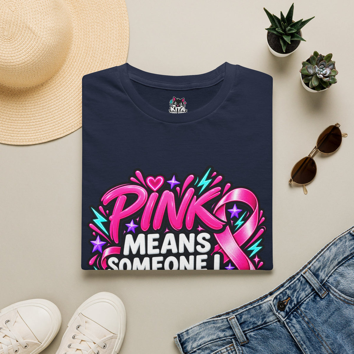 Pink Means Someone I Love Graphic T-Shirt