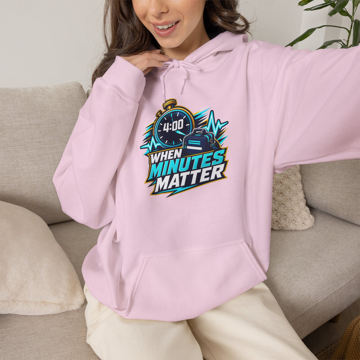 When Minutes Matter Hoodie - Emergency Response & First Responder Awareness Sweatshirt