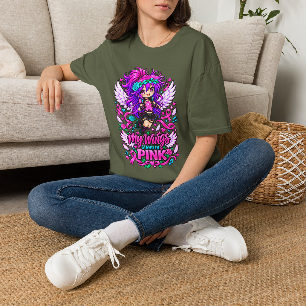 My Wings Stand in Pink Graphic T-Shirt