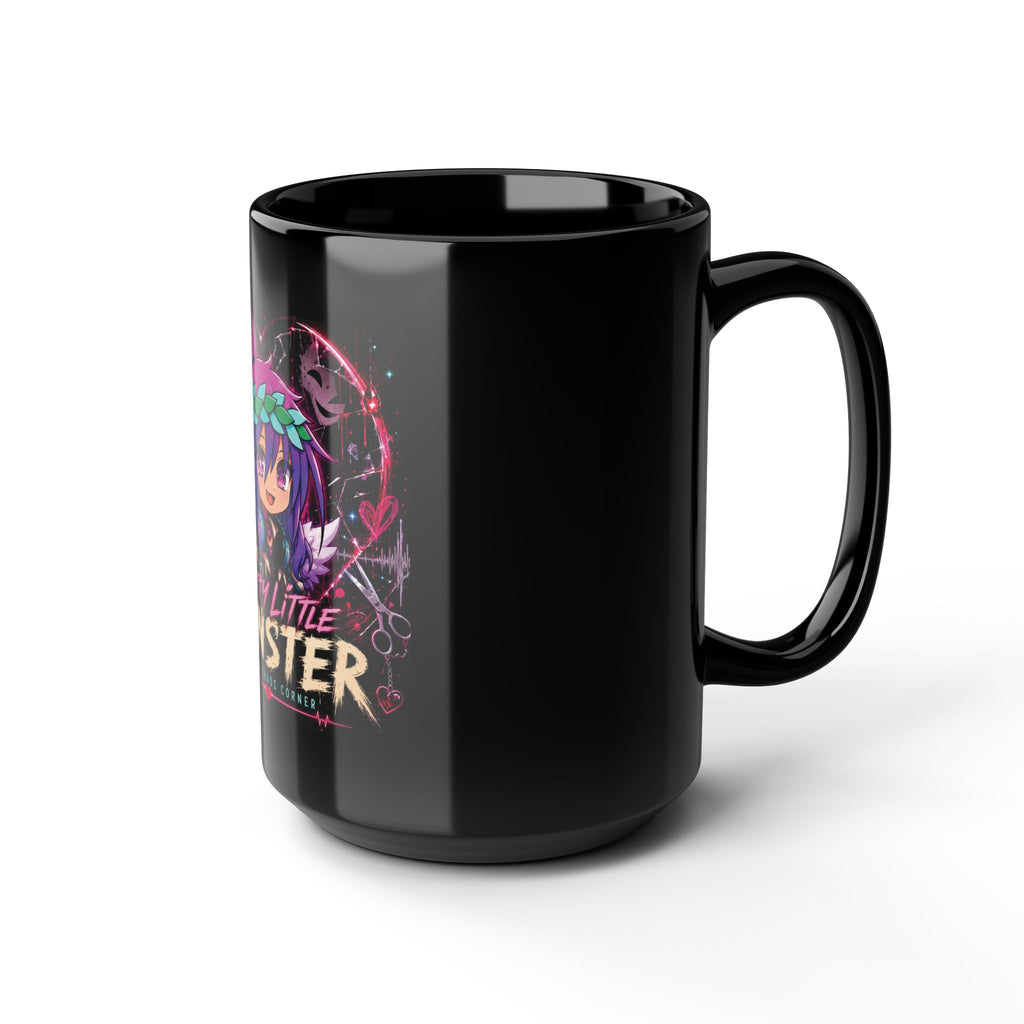 Pretty Little Monster Black Mug - Cute Chibi Gothic Anime Coffee Cup (11oz/15oz)