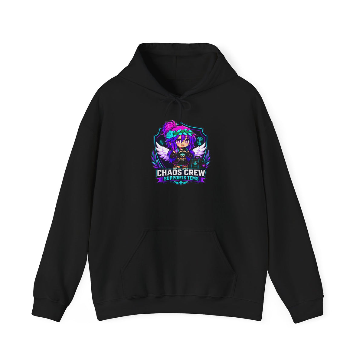 Chaos Crew Anime Skull Hoodie - 'Chaos Crew' Gaming Streetwear