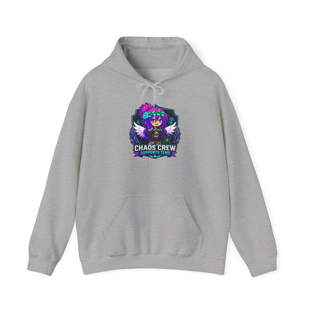 Chaos Crew Anime Skull Hoodie - 'Chaos Crew' Gaming Streetwear