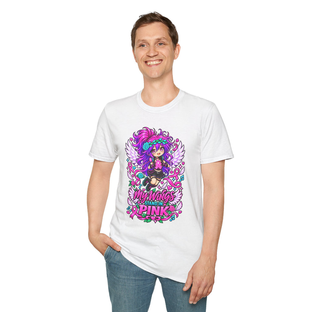 My Wings Stand in Pink Graphic T-Shirt