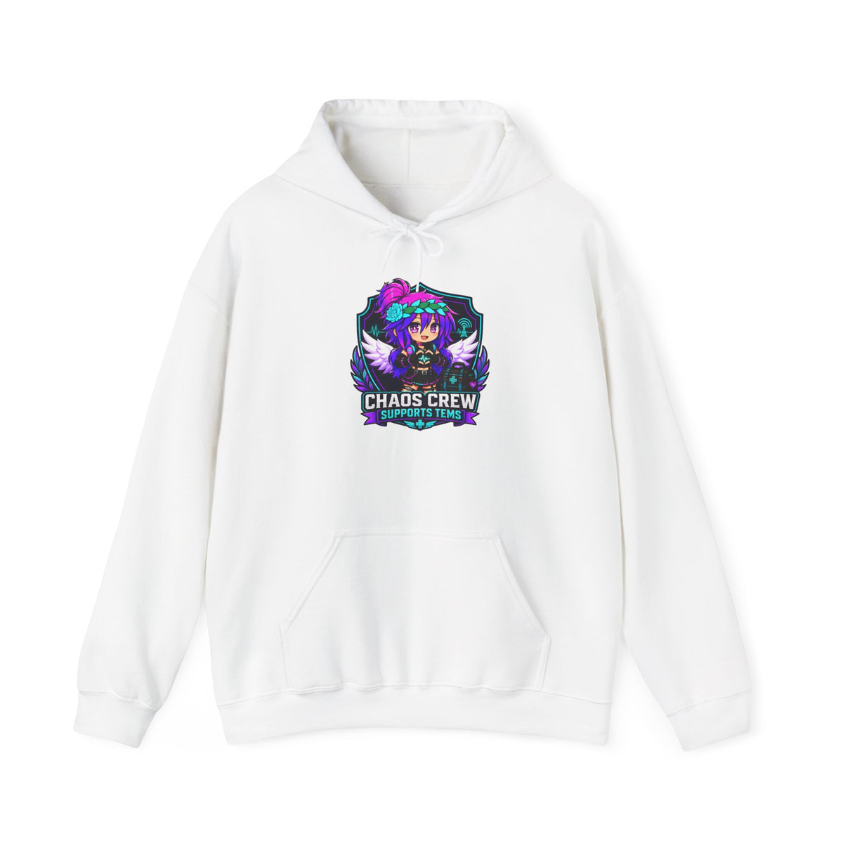 Chaos Crew Anime Skull Hoodie - 'Chaos Crew' Gaming Streetwear
