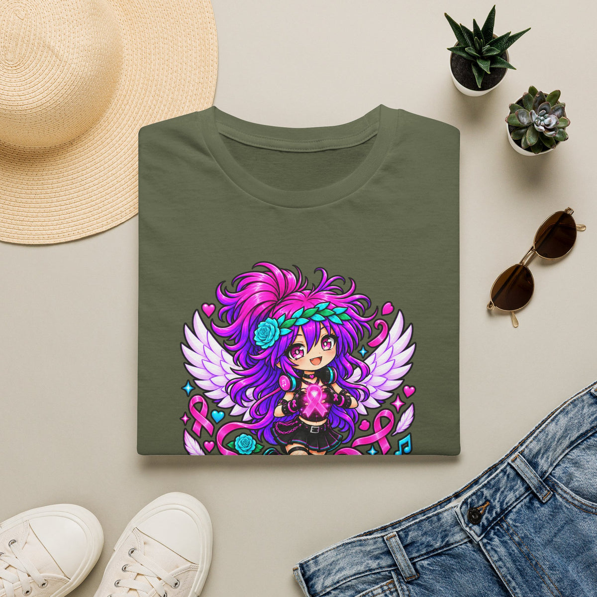 My Wings Stand in Pink Graphic T-Shirt