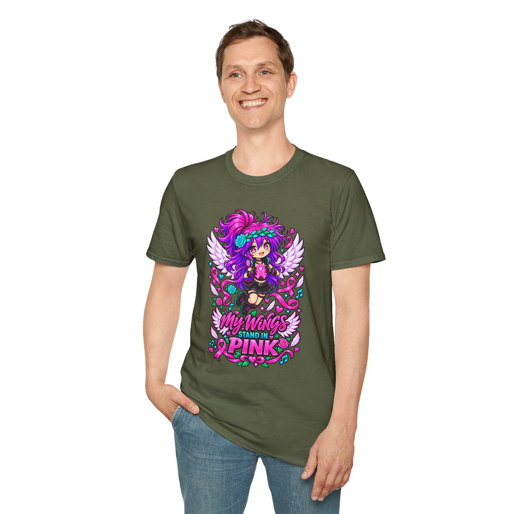 My Wings Stand in Pink Graphic T-Shirt