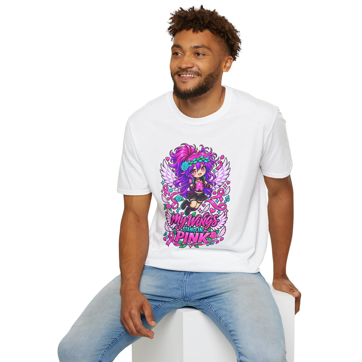 My Wings Stand in Pink Graphic T-Shirt