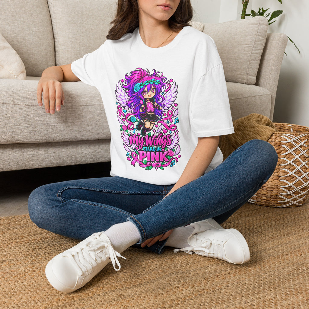 My Wings Stand in Pink Graphic T-Shirt