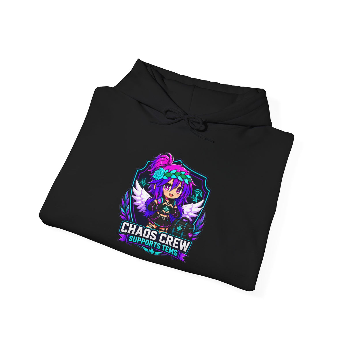 Chaos Crew Anime Skull Hoodie - 'Chaos Crew' Gaming Streetwear