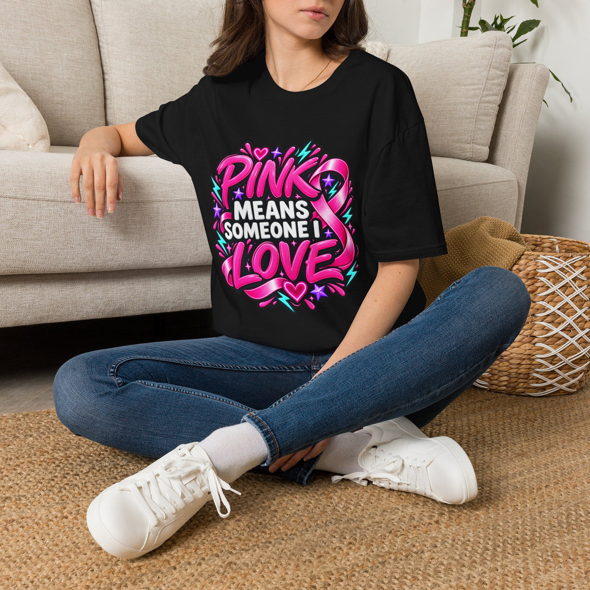 Pink Means Someone I Love Graphic T-Shirt