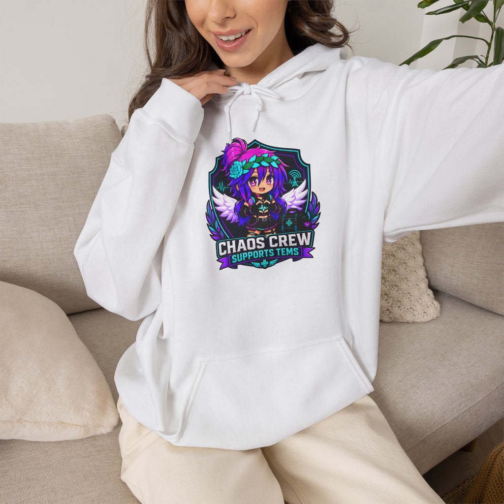 Chaos Crew Anime Skull Hoodie - 'Chaos Crew' Gaming Streetwear