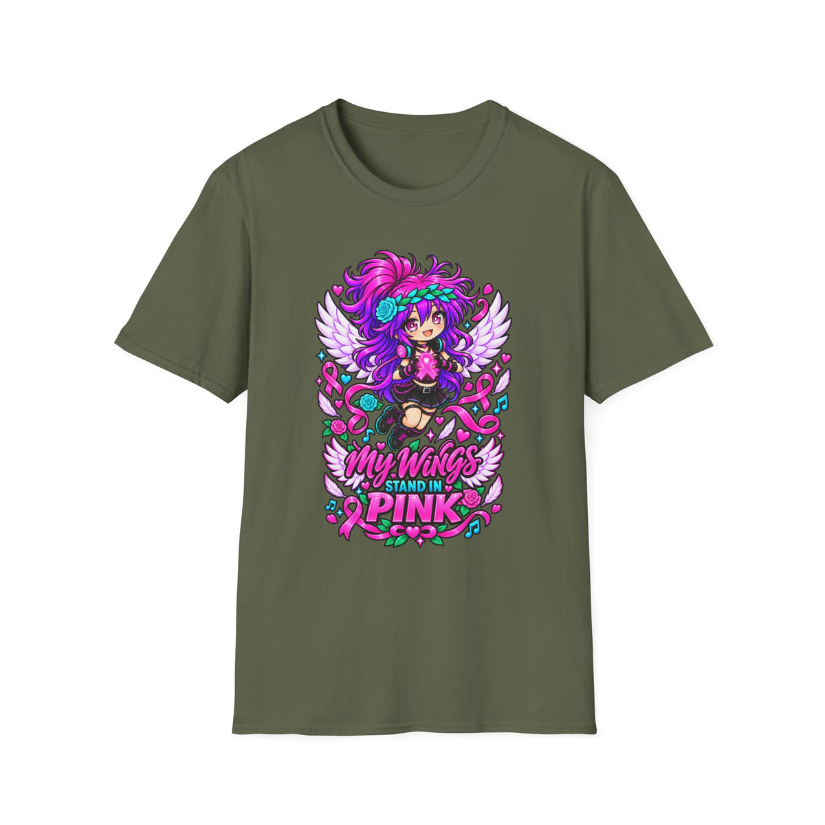 My Wings Stand in Pink Graphic T-Shirt