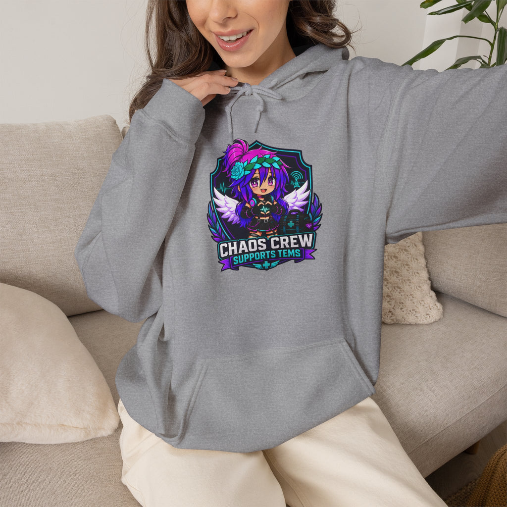 Chaos Crew Anime Skull Hoodie - 'Chaos Crew' Gaming Streetwear