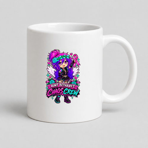 Aunt Bethany's Chaos Crew Coffee Mug mockup