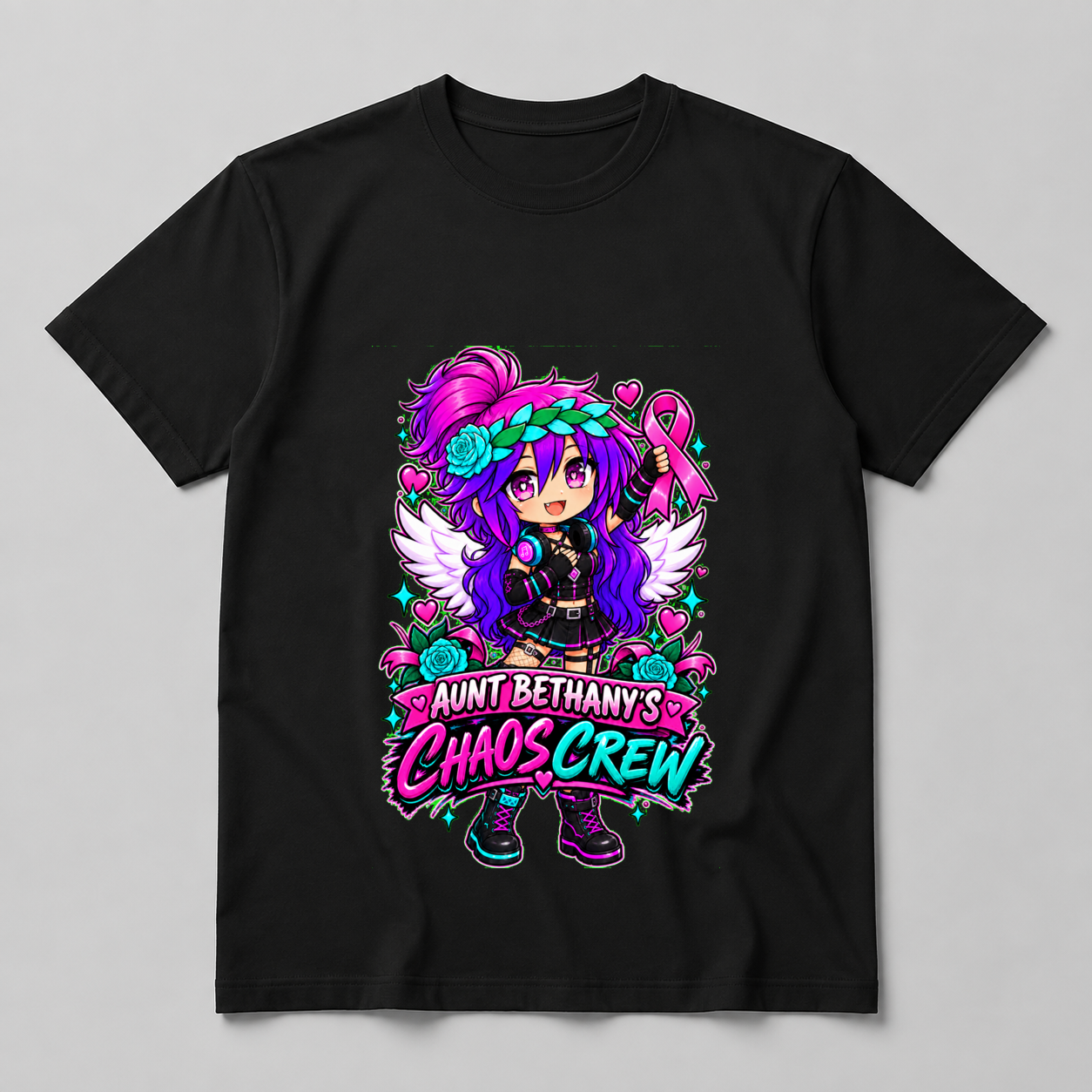 Aunt Bethany's Chaos Crew Unisex T-Shirt mockup