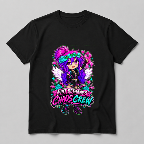 Aunt Bethany's Chaos Crew Unisex T-Shirt mockup