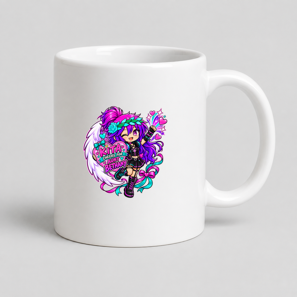Kita Cheers for Aunt Bethany Coffee Mug mockup