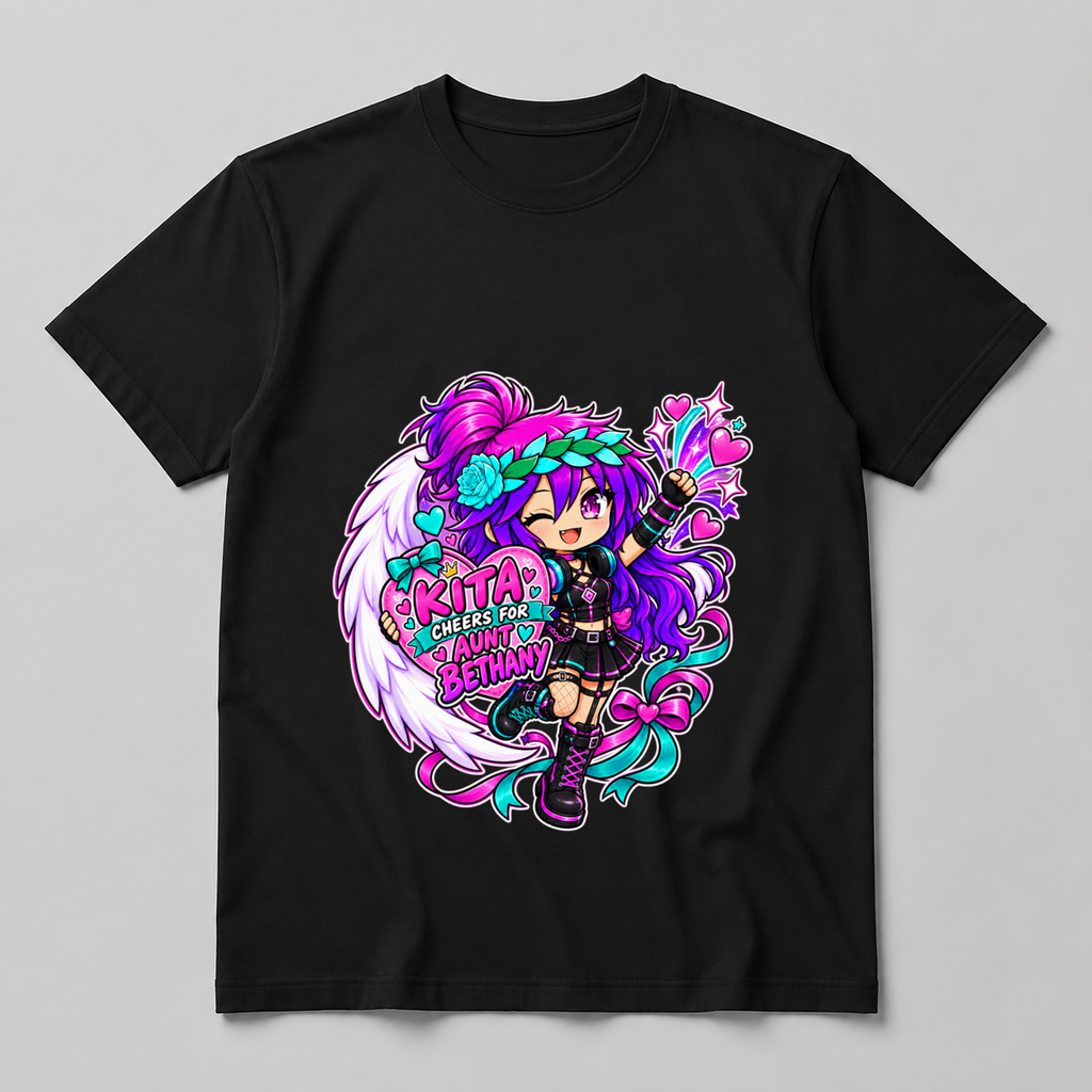 Kita Cheers for Aunt Bethany Unisex T-Shirt mockup