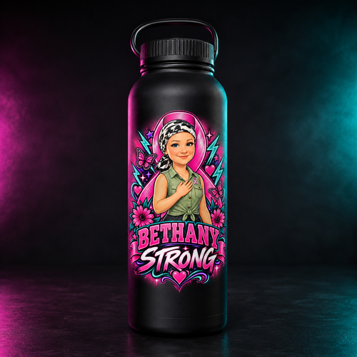 Bethany Strong Water Bottle product mockup