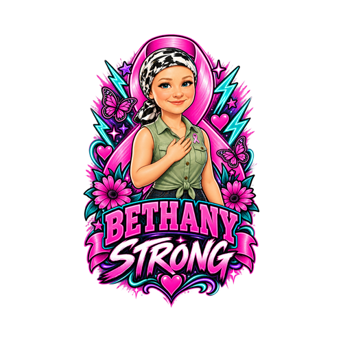 Bethany Strong unisex T-shirt breast cancer support design