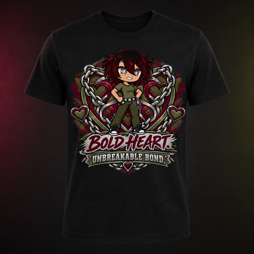 BFF Bold Heart Unbreakable Bond T-shirt mockup