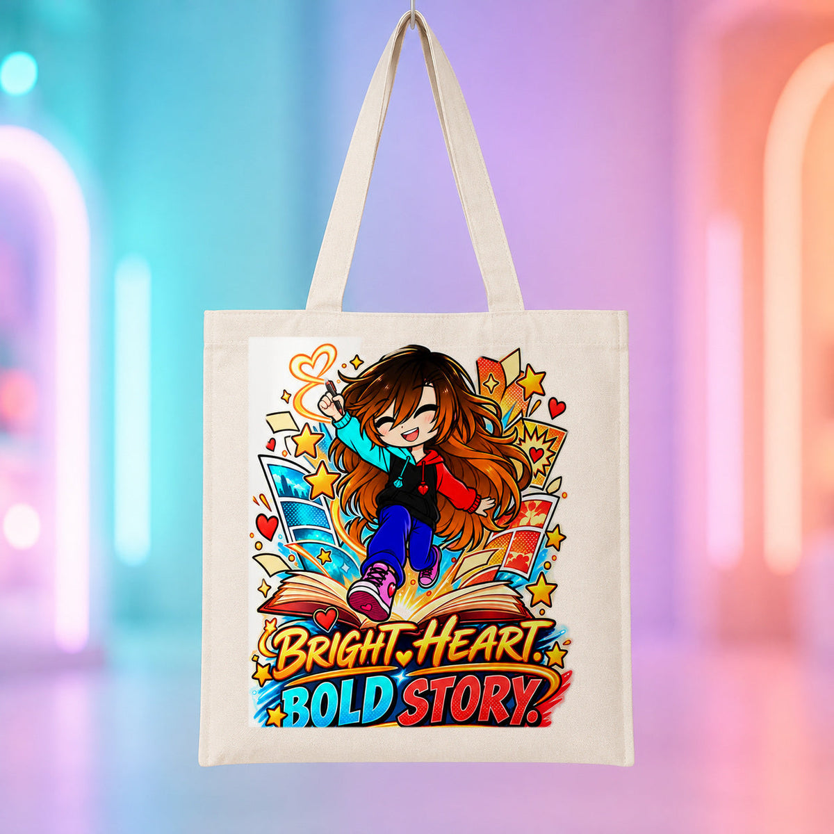 Kita - Bright Heart, Bold Story Tote Bag product mockup
