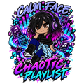 Calm Face Chaotic Playlist phone case artwork