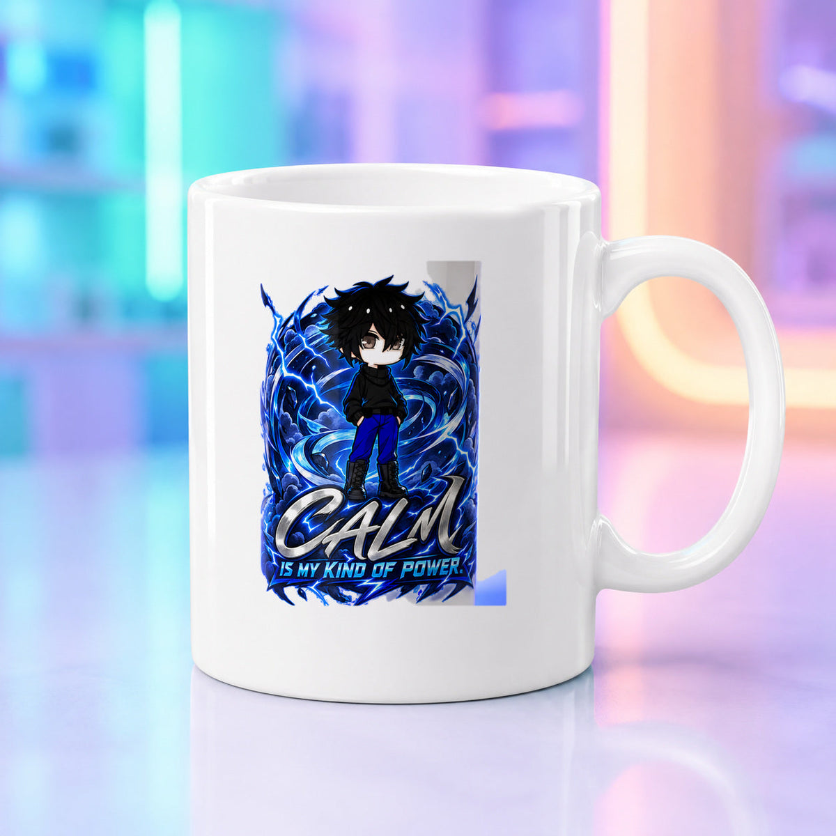 Mui - Calm Is My Kind of Power Mug product mockup