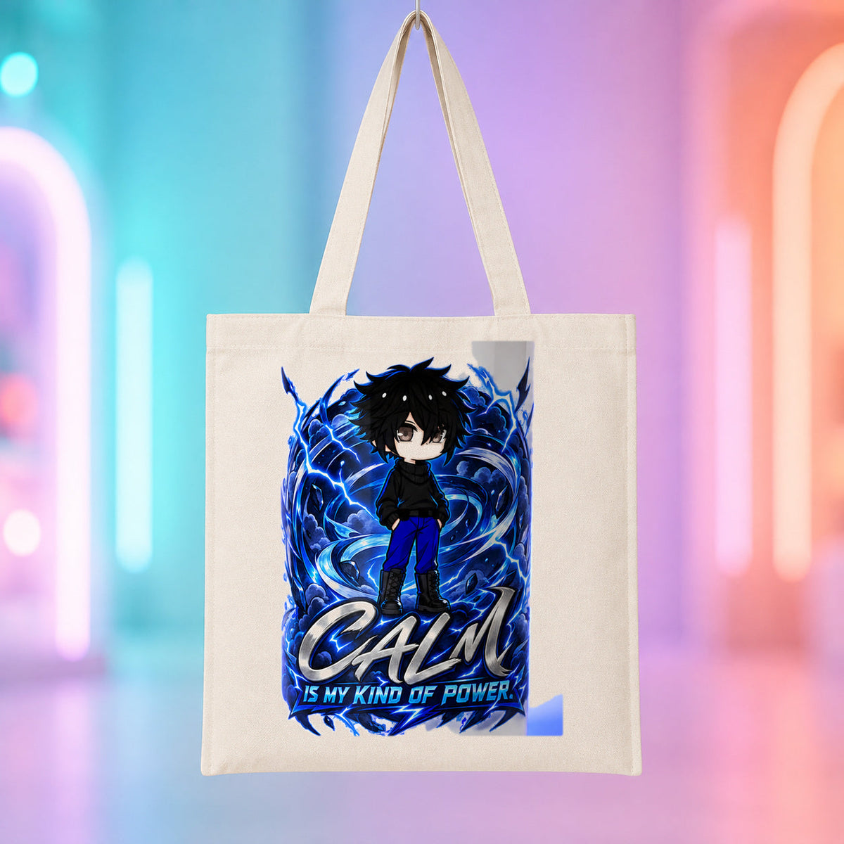 Mui - Calm Is My Kind of Power Tote Bag product mockup