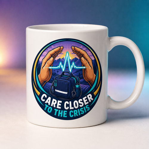 Care Closer to the Crisis Tote Bag design reference