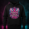 Chaos Crew Stands in Pink Pullover Hoodie product mockup