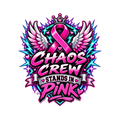 Chaos Crew Stands in Pink Tumbler cause design