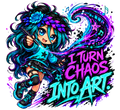 Dark I Turn Chaos Into Art spiral notebook artwork