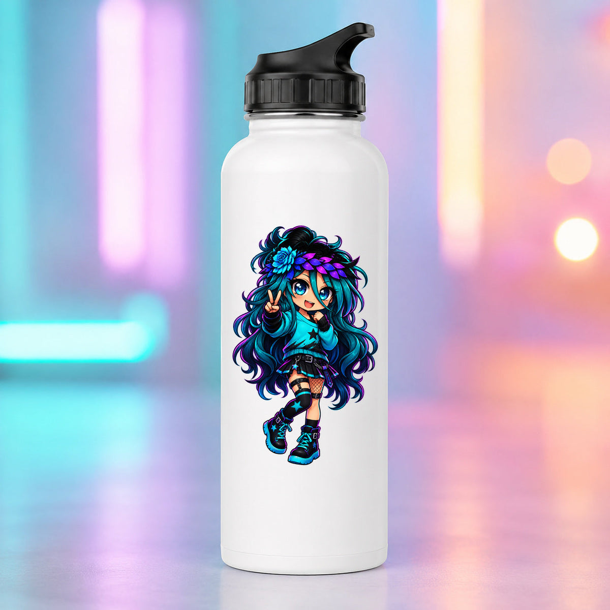 Dark - Character Water Bottle product mockup