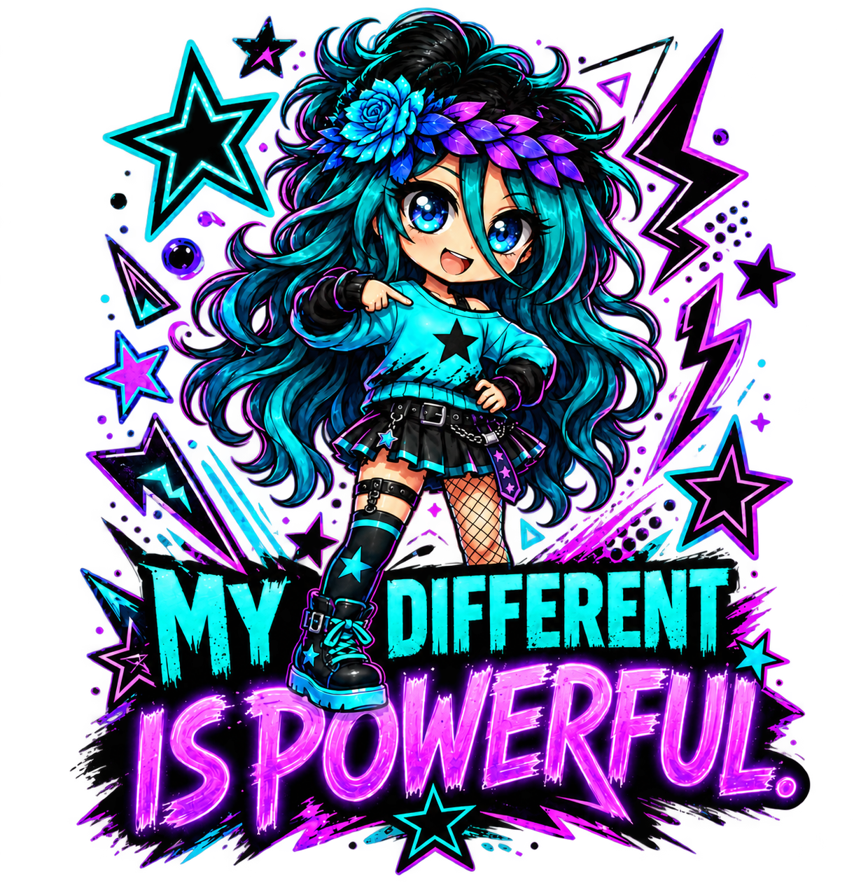 Dark My Different Is Powerful graphic