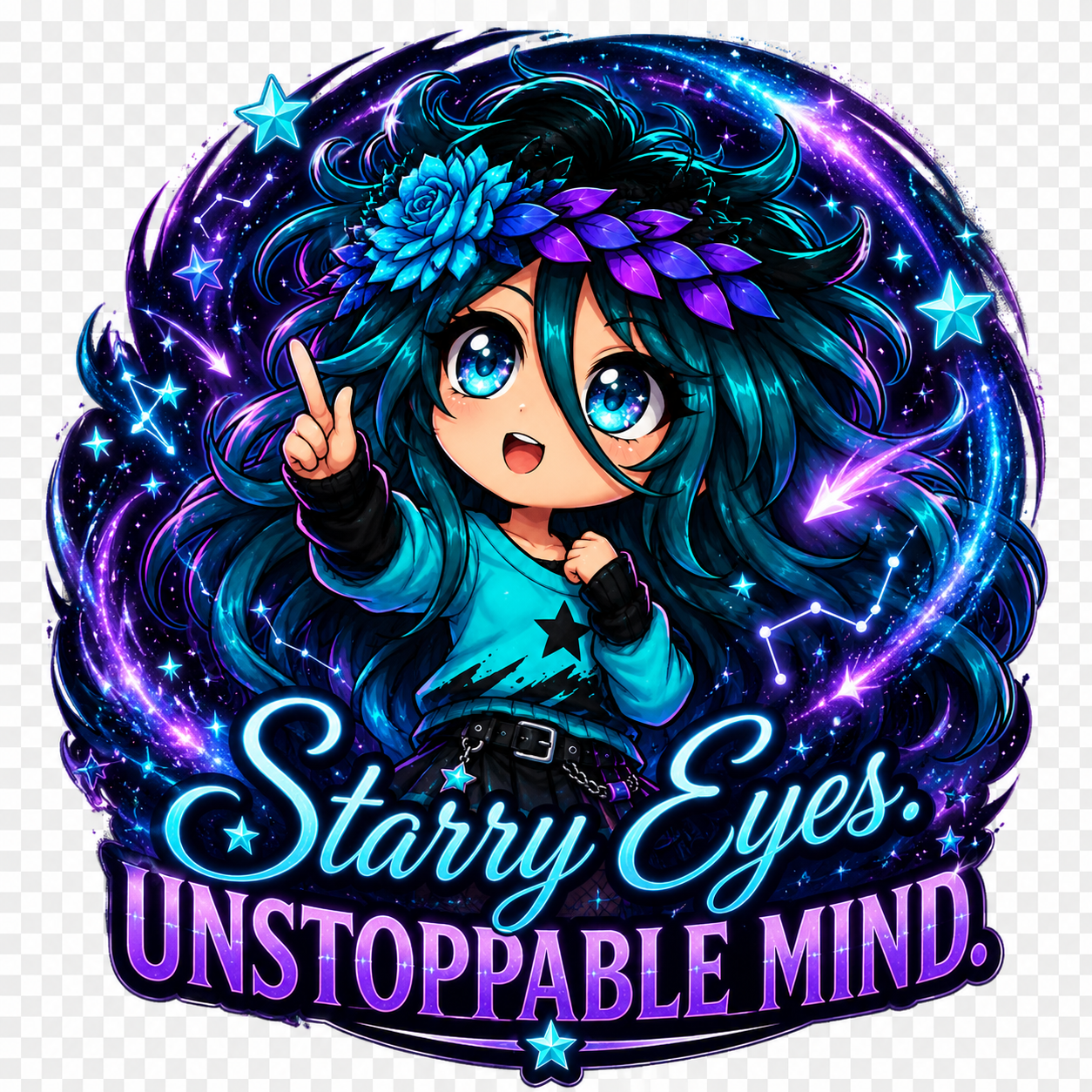 Dark Starry Eyes Unstoppable Mind artwork